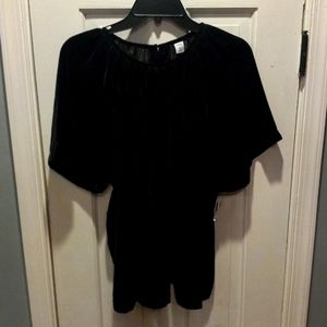 Black Old Navy Velour Blouse